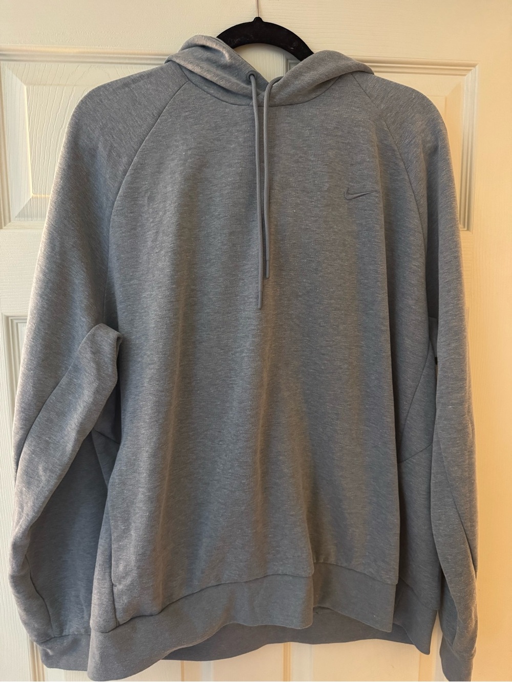 Nike Yoga Heather Gray Hoodie with Subtle Swoosh